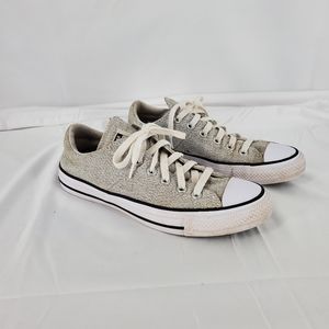 Converse Low Top Sneakers in Heathered Light Gray and White